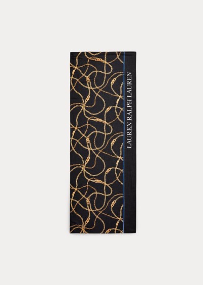 Bufandas Ralph Lauren Mujer Negros - Print Camilla - ARTJO0354